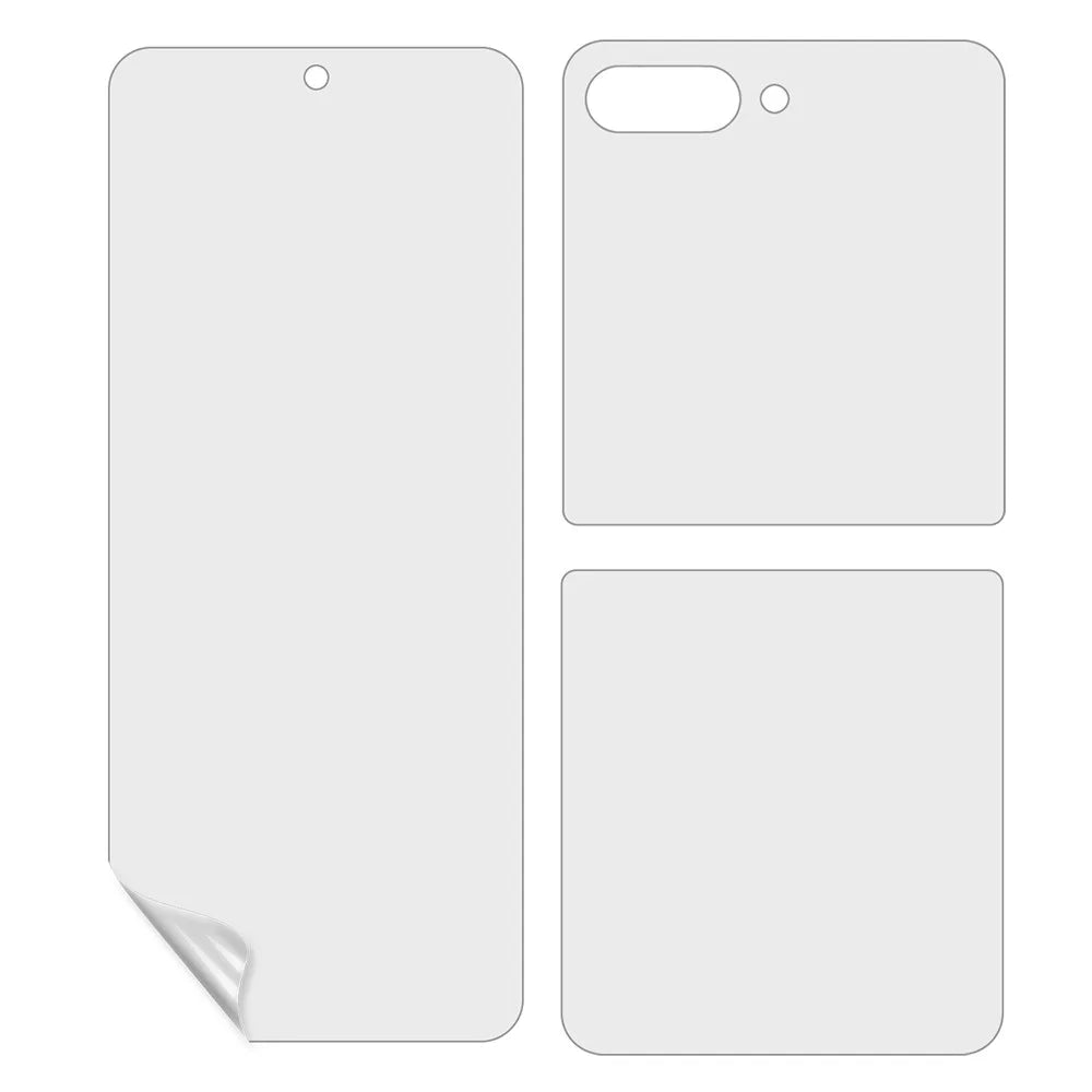 For Samsung Galaxy Z Flip5 5G 1 Set TPU+PET Hydrogel Film Full Cover Front Screen Protector + Back Film - 2
