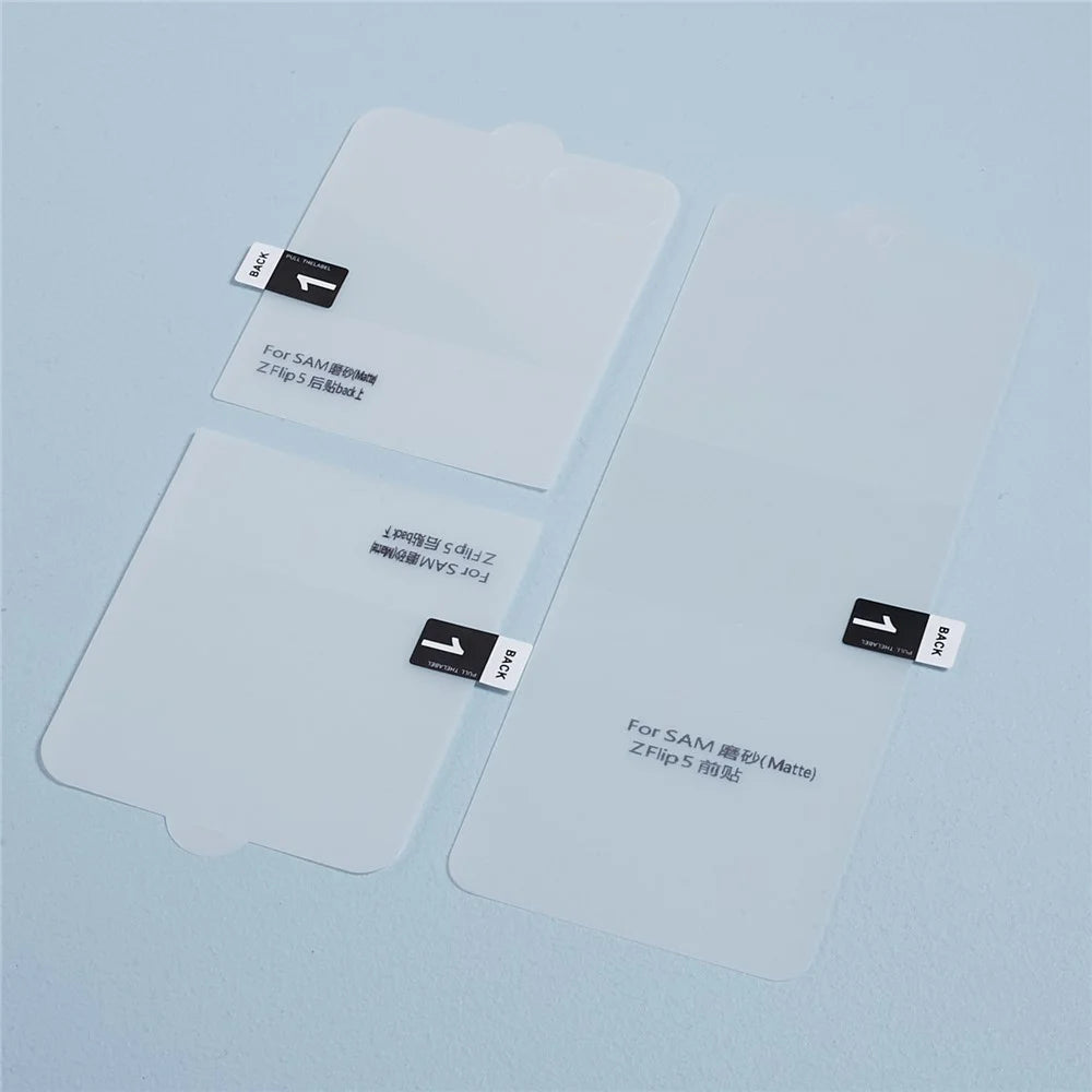 For Samsung Galaxy Z Flip5 5G 1 Set TPU+PET Hydrogel Film Full Cover Front Screen Protector + Back Film - 6