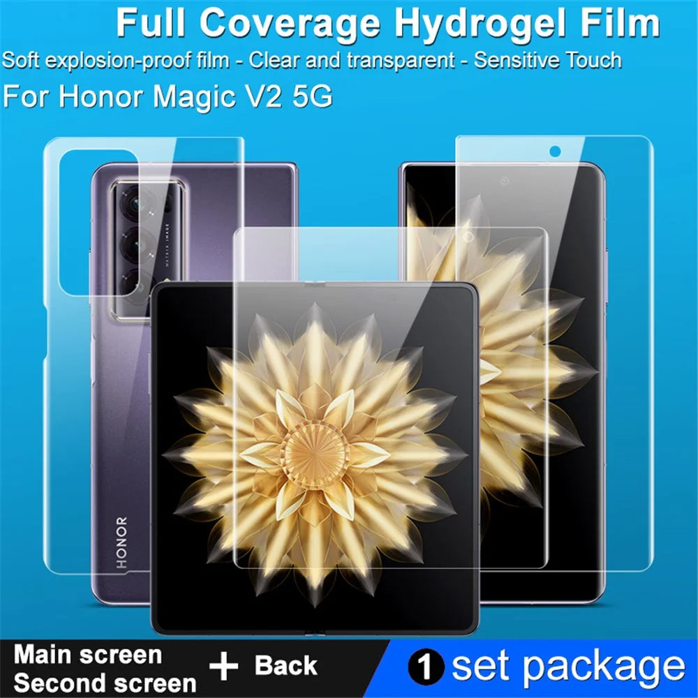 IMAK Hydrogel III For Honor Magic V2 5G TPU Film Set High Clarity Outer + Back + Inner Screen Protector - 2