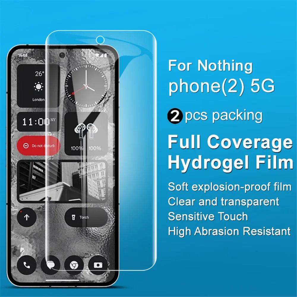 IMAK 2Pcs  /  Set Hydrogel Film III for Nothing Phone (2) Anti-scratch Screen Protector TPU Screen Film Guard - 2