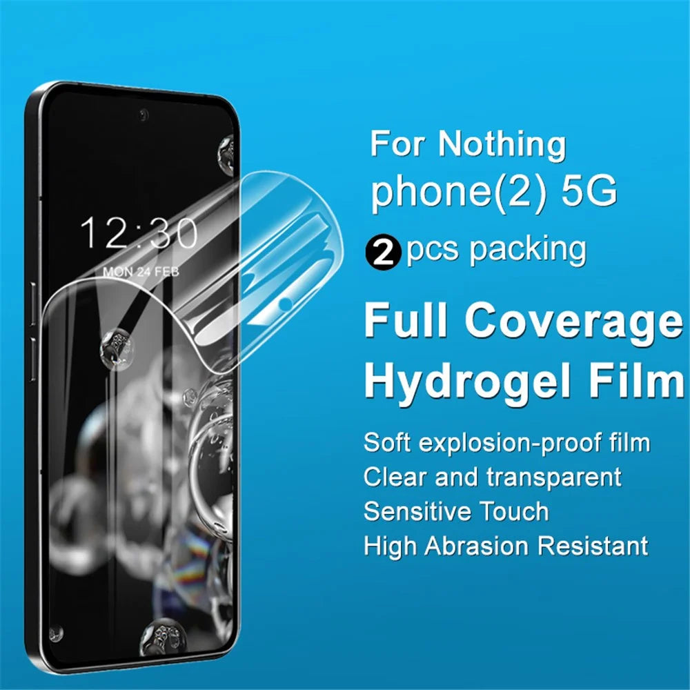 IMAK 2Pcs  /  Set Hydrogel Film III for Nothing Phone (2) Anti-scratch Screen Protector TPU Screen Film Guard - 3