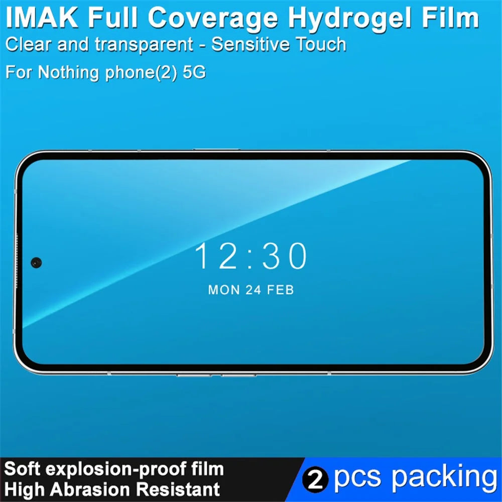 IMAK 2Pcs  /  Set Hydrogel Film III for Nothing Phone (2) Anti-scratch Screen Protector TPU Screen Film Guard - 4
