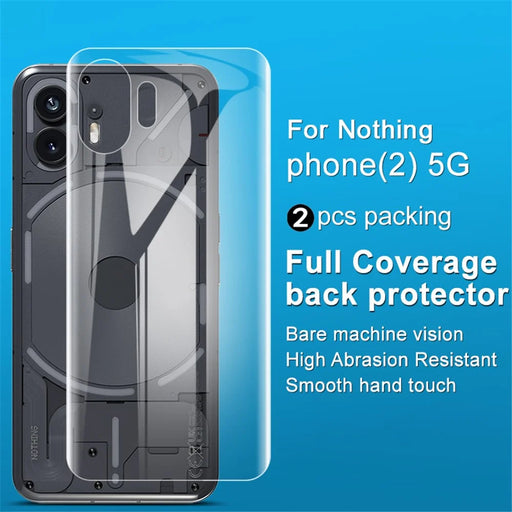 IMAK 2Pcs  /  Set Hydrogel Film III for Nothing Phone (2) Full Cover Phone Back Protector Clear TPU Film - 2