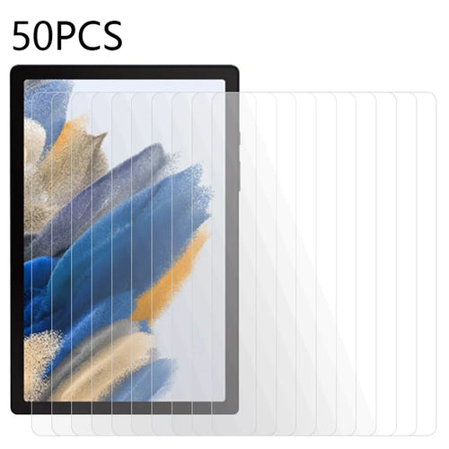 50Pcs For Samsung Galaxy Tab A11 / A9 Screen Protector Ultra Clear Tempered Glass Tablet Screen Film (No Package, with Wipes Set, Dust-absorber, Guide Sticker) - 1