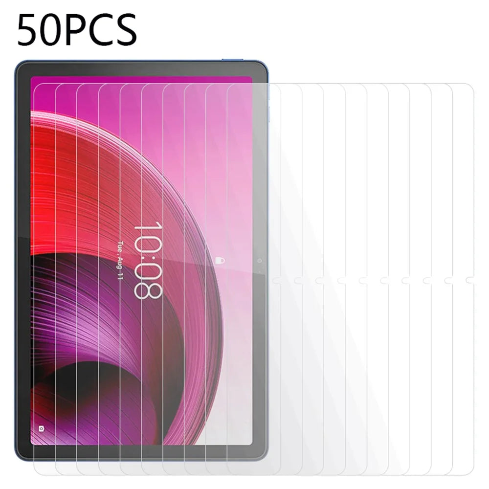 50Pcs For Lenovo Tab M10 5G Anti-Scratch Tablet Screen Protector Tempered Glass Ultra Clear Film (No Package, with Wipes Set, Dust-absorber, Guide Sticker) - 1