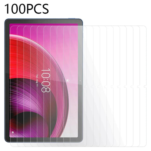100Pcs Ultra Clear Screen Protector for Lenovo Tab M10 5G , Tempered Glass Tablet Film (No Package, with Wipes Set, Dust-absorber, Guide Sticker) - 1