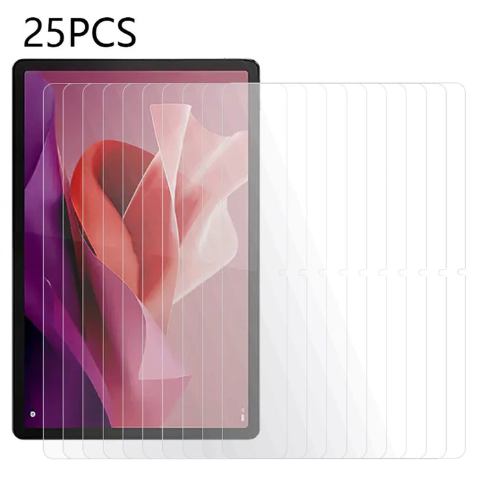 25Pcs Tablet Tempered Glass Film for Lenovo Tab P12 , High Transparency Screen Protector (No Package, with Wipes Set, Dust-absorber, Guide Sticker) - 1