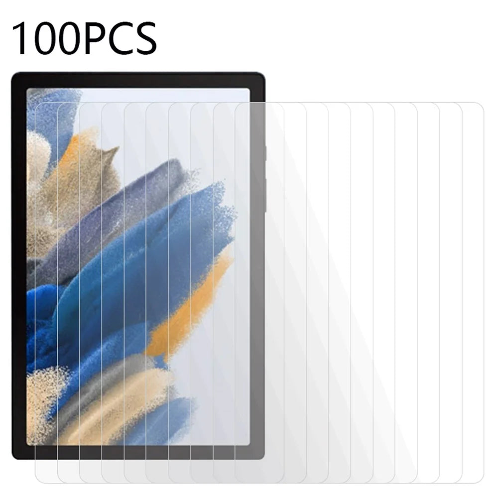 100Pcs For Samsung Galaxy Tab A11 / A9 Tablet Full Screen Protector Tempered Glass Anti-Scratch Film (No Package, with Wipes Set, Dust-absorber, Guide Sticker) - 1