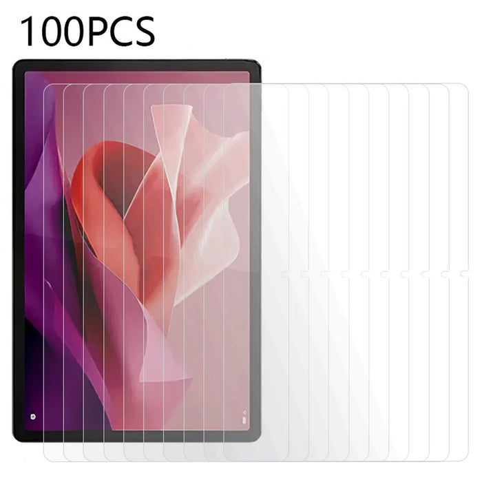 100Pcs For Lenovo Tab P12 Tempered Glass Tablet Screen Protector Crystal Clear Protective Screen Film (No Package, with Wipes Set, Dust-absorber, Guide Sticker) - 1