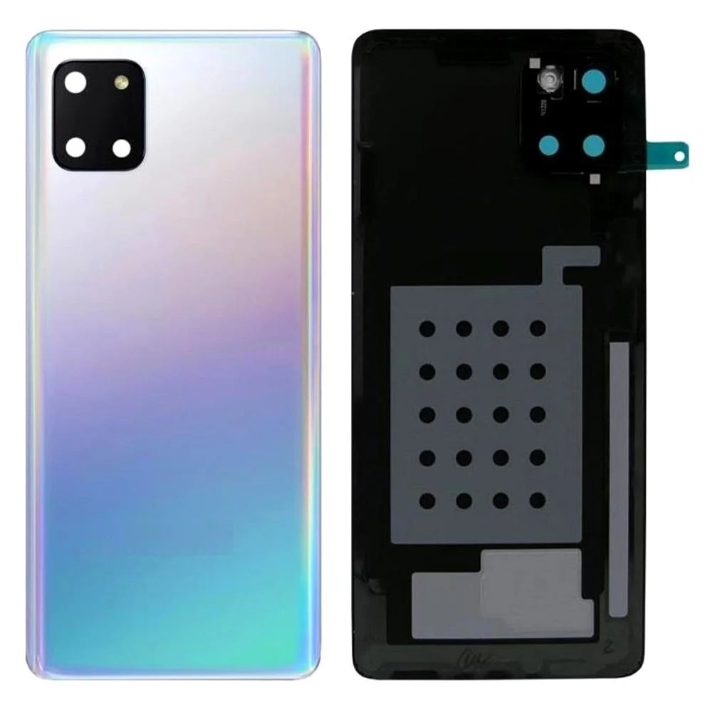 For Samsung Galaxy Note10 Lite 4G N770 Battery Housing with Adhesive Sticker + Camera Lens Cover - Silver - 1