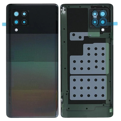 For Samsung Galaxy A42 5G A426 Battery Housing with Adhesive Sticker + Camera Lens Cover - Prism Dot Black - 1