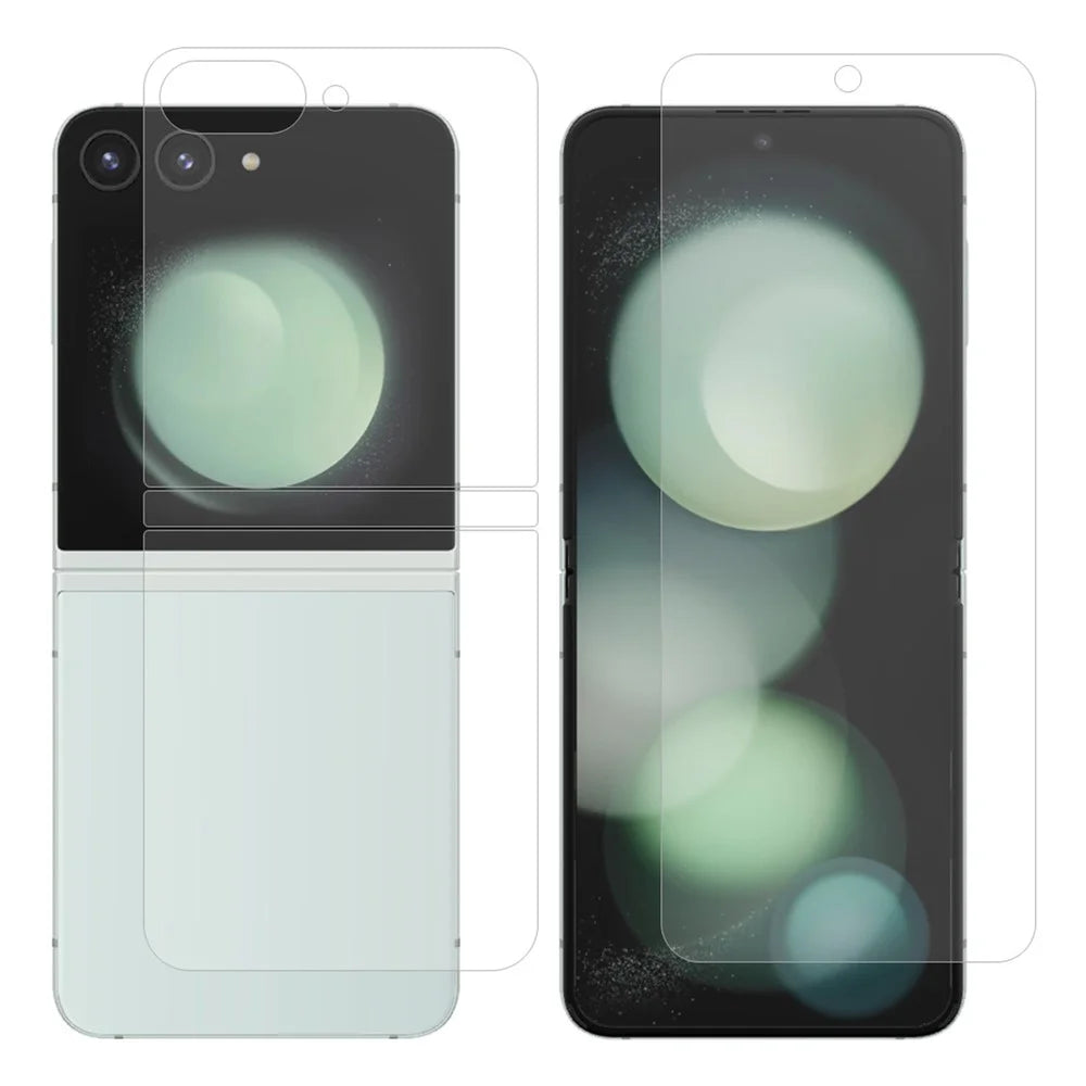 ENKAY HAT PRINCE Hydrogel Film For Samsung Galaxy Z Flip5 5G 1 Set Full Screen Protector 4-in-1 Full Glue Front Back TPE+PET+TPU Film - 1