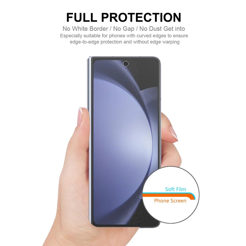 ENKAY HAT PRINCE Hydrogel Film 1 Set Screen Protector for Samsung Galaxy Z Fold5 5G 4-in-1 Full Glue Front Back TPE+PET+TPU Full Cover Film - 5