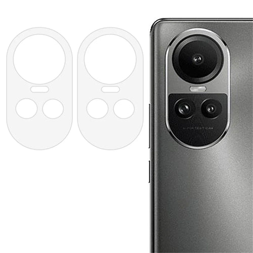 2Pcs For Oppo Reno10 Pro 5G (Global) / Reno10 5G (Global) 3D Arc Edge Camera Lens Protector Dustproof Tempered Glass Rear Lens Film - 1