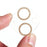 2PCS for iPhone 15 / 15 Plus 3D Integrated Camera Lens Protector Glitter Ring Tempered Glass Anti-Scratch Lens Film - Gold - 6
