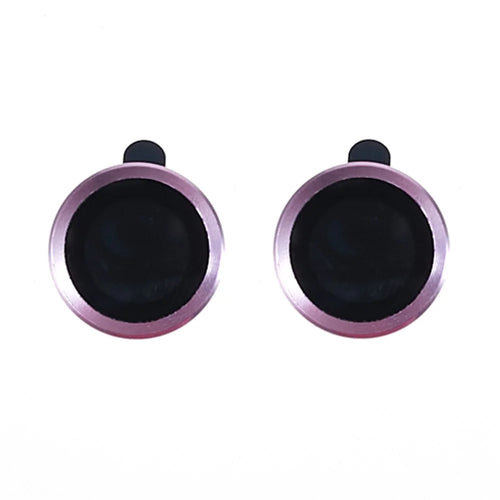 For iPhone 15 / 15 Plus Camera Lens Protector Set Electroplating Ring HD Tempered Glass Lens Film - Purple - 1