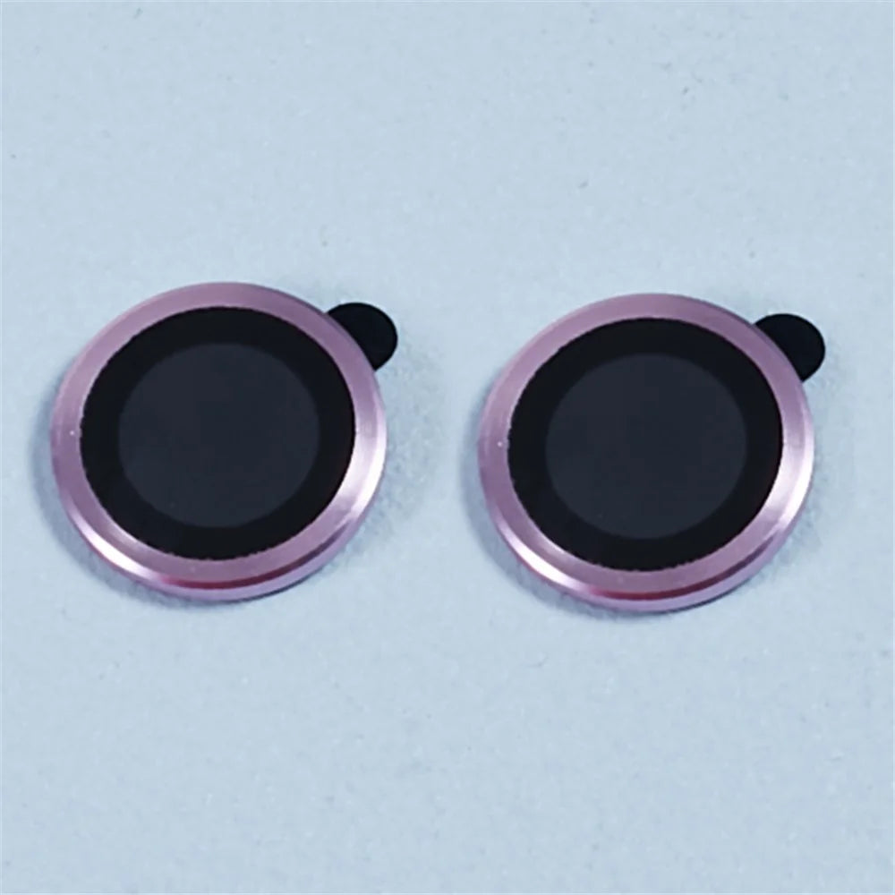 For iPhone 15 / 15 Plus Camera Lens Protector Set Electroplating Ring HD Tempered Glass Lens Film - Purple - 3