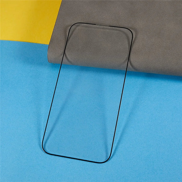 For iPhone 15 Plus Silk Printing Screen Protector Tempered Glass Diamond Cut Edge Full Cover Film - 3