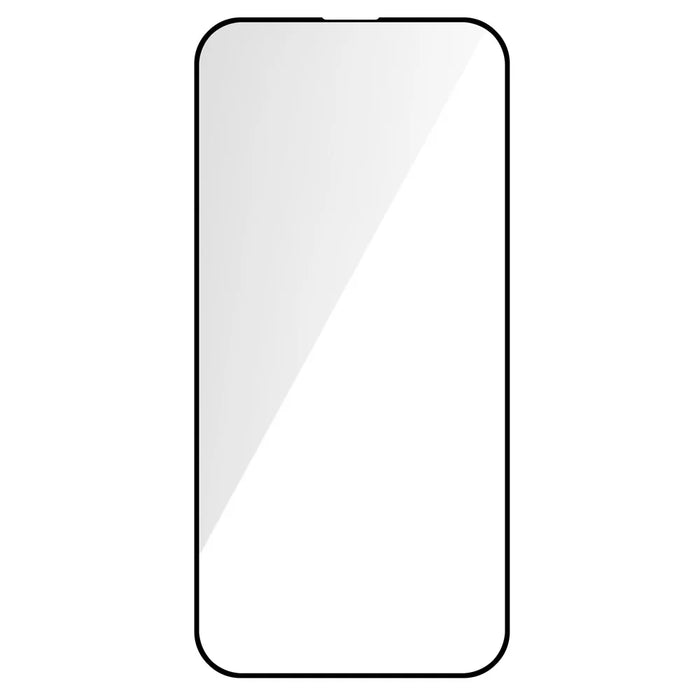 For iPhone 15 Tempered Glass Screen Protector Silk Printing Diamond Cut Edge Full Coverage HD Clear Film - 2