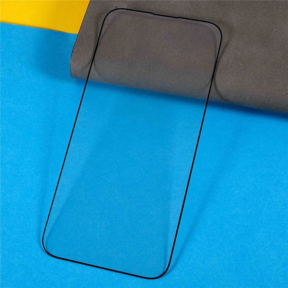 For iPhone 15 Pro Anti-static Screen Protector High Aluminium-silicon Glass Full Glue Full Cover Silk Printing Film - 3