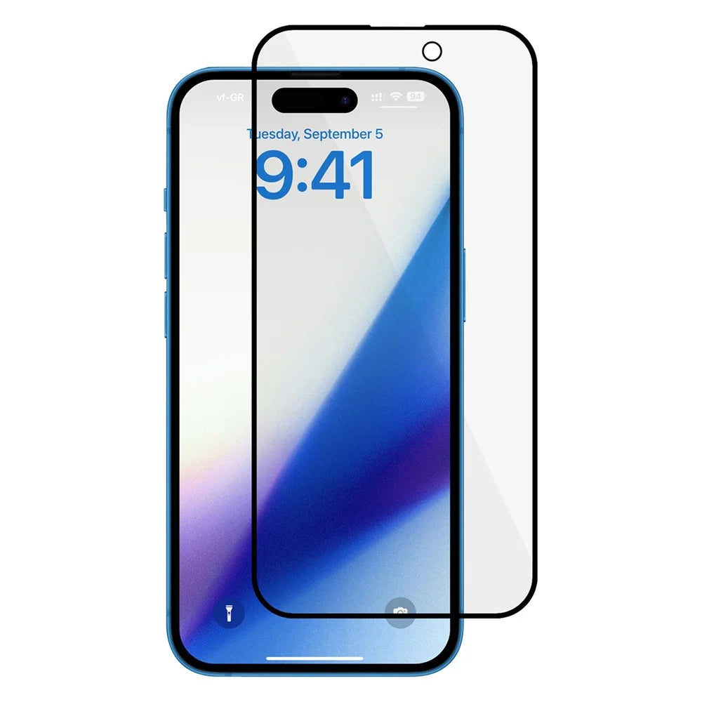 For iPhone 15 Pro Max AG Matte Screen Protector Tempered Glass Full Cover Anti-fingerprint Shield Film - 1
