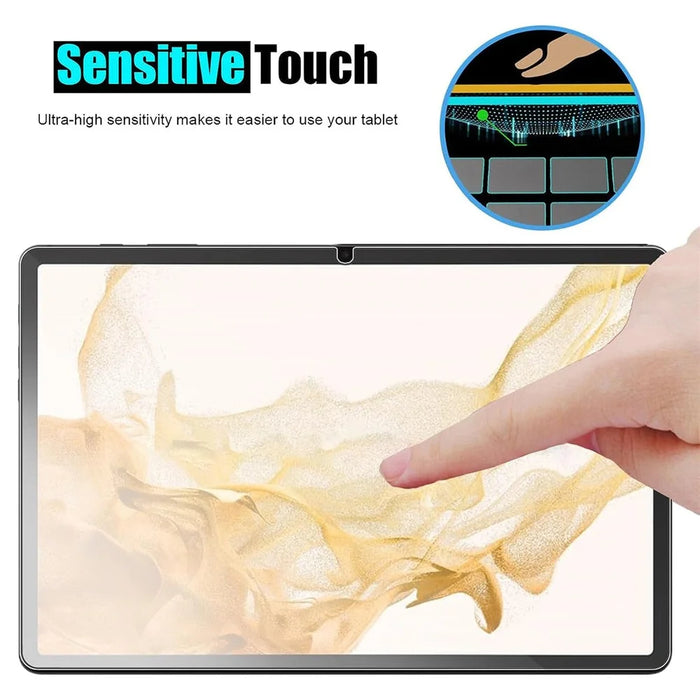2Pcs Screen Protector for Samsung Galaxy Tab S10 FE / S9 FE / S9 / S8 / S7 Tempered Glass Transparency 2.5D Full Cover Film - 6