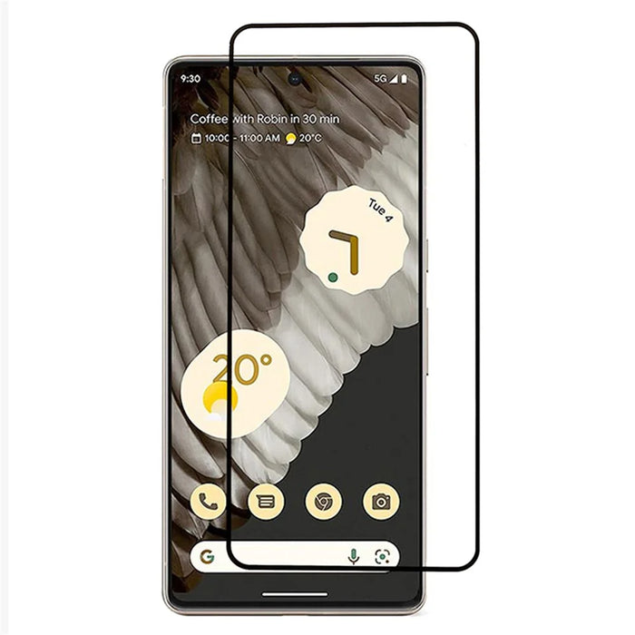 For Google Pixel 8 Pro Full Glue Tempered Glass Film Full Cover Silk Printing Screen Protector - 1
