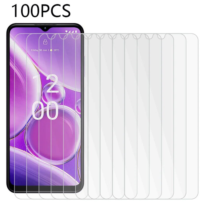 100Pcs For Nokia G42 High Definition Phone Screen Protector Tempered Glass Film  (No Package, with Wipes Set, Dust-absorber, Guide Sticker) - 1