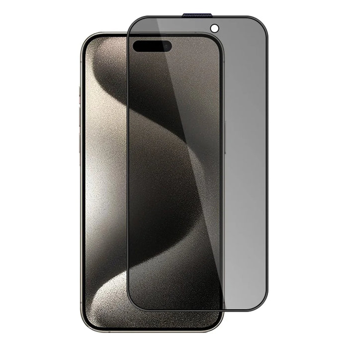 X-LEVEL For iPhone 15 Pro Anti-spy Silk Printing Full Screen Protector 2.5D Full Glue Tempered Glass Film - 1