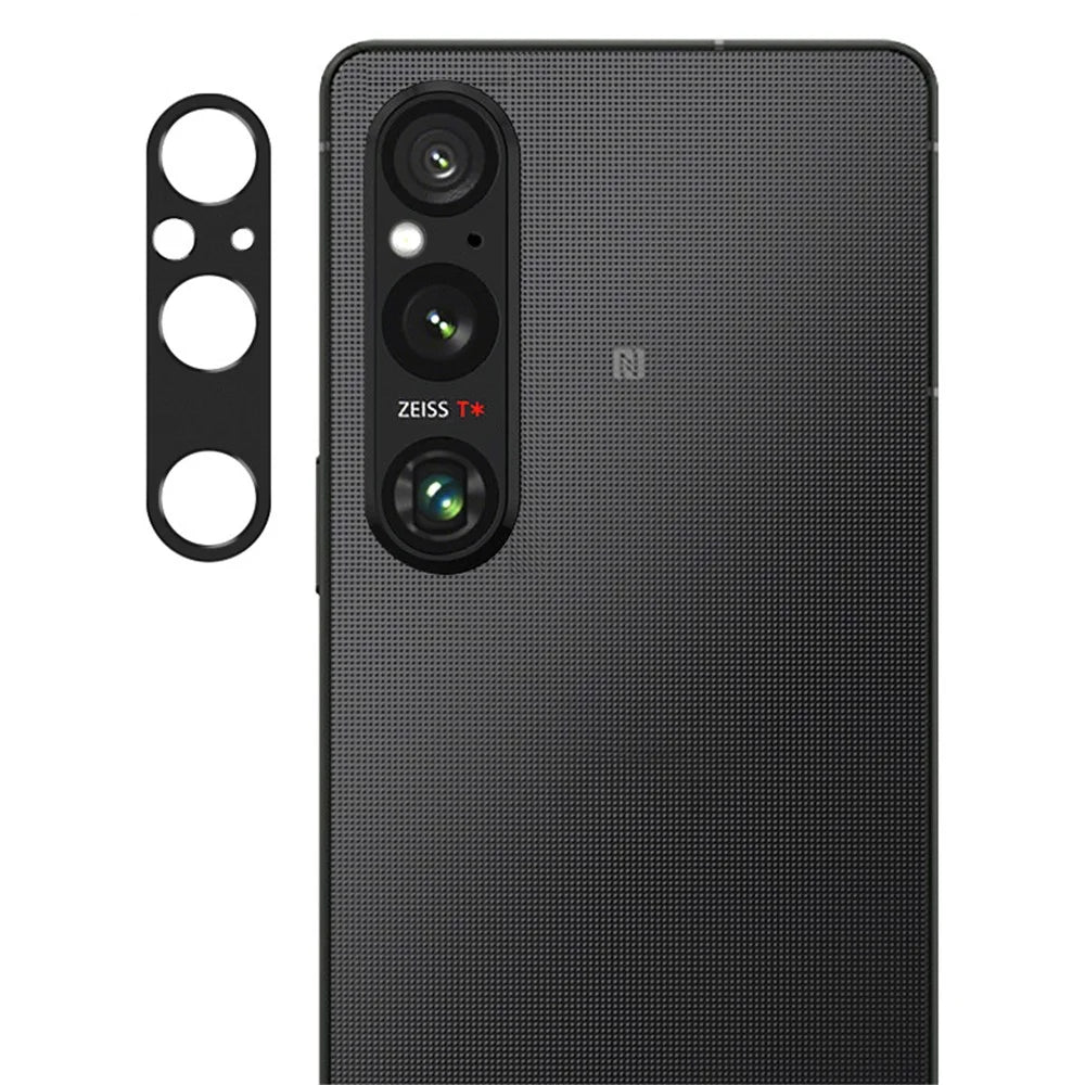 IMAK For Sony Xperia 1 V Metal Camera Lens Protector Anti-scratch Camera Lens Bezel Cover - 1