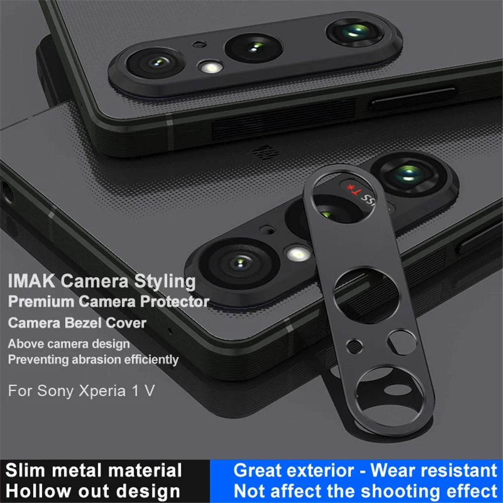 IMAK For Sony Xperia 1 V Metal Camera Lens Protector Anti-scratch Camera Lens Bezel Cover - 2