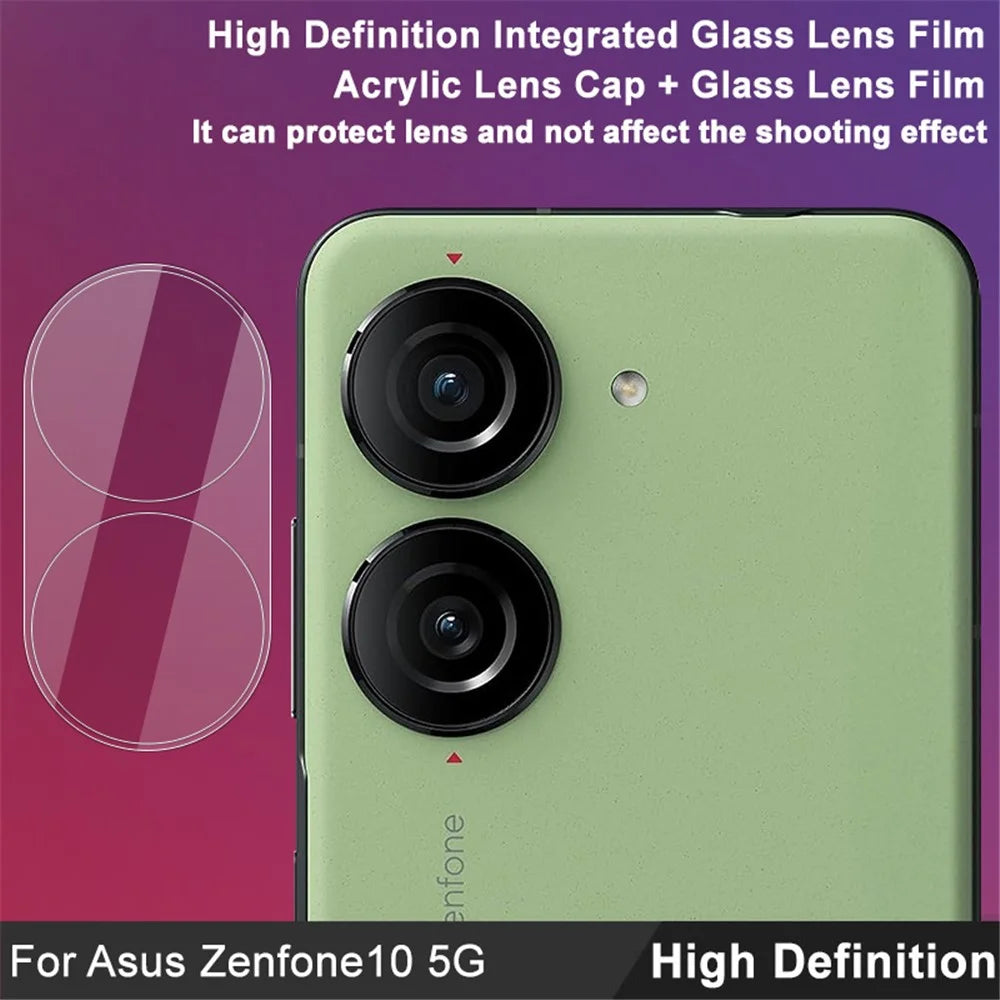 IMAK Camera Lens Film for Asus Zenfone 10 5G , Integrated Tempered Glass Lens Protector + Acrylic Lens Cap - 3