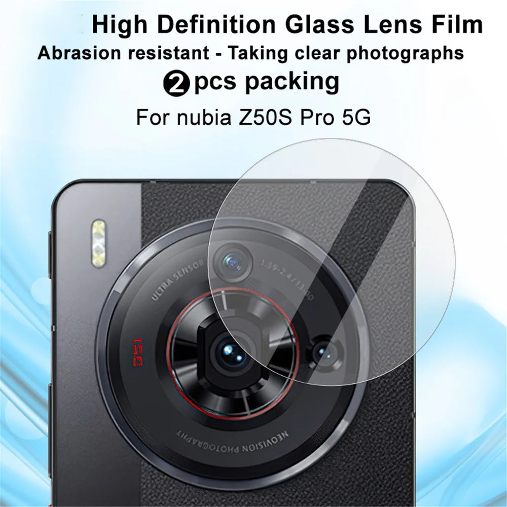 IMAK 2Pcs / Set For ZTE nubia Z50S Pro 5G Camera Lens Protector Tempered Glass Anti-scratch Rear Lens Film - 2