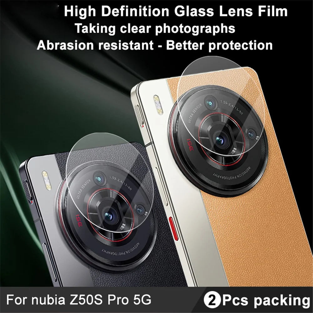 IMAK 2Pcs / Set For ZTE nubia Z50S Pro 5G Camera Lens Protector Tempered Glass Anti-scratch Rear Lens Film - 3