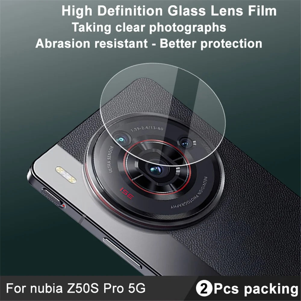 IMAK 2Pcs / Set For ZTE nubia Z50S Pro 5G Camera Lens Protector Tempered Glass Anti-scratch Rear Lens Film - 4