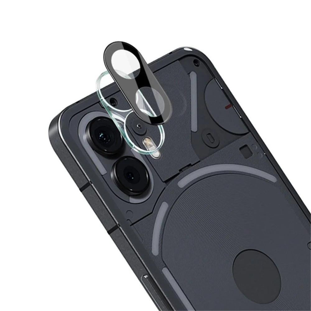IMAK For Nothing Phone (2) Camera Lens Protector Tempered Glass Rear Lens Film+Acrylic Lens Cap (Black Version) - 1
