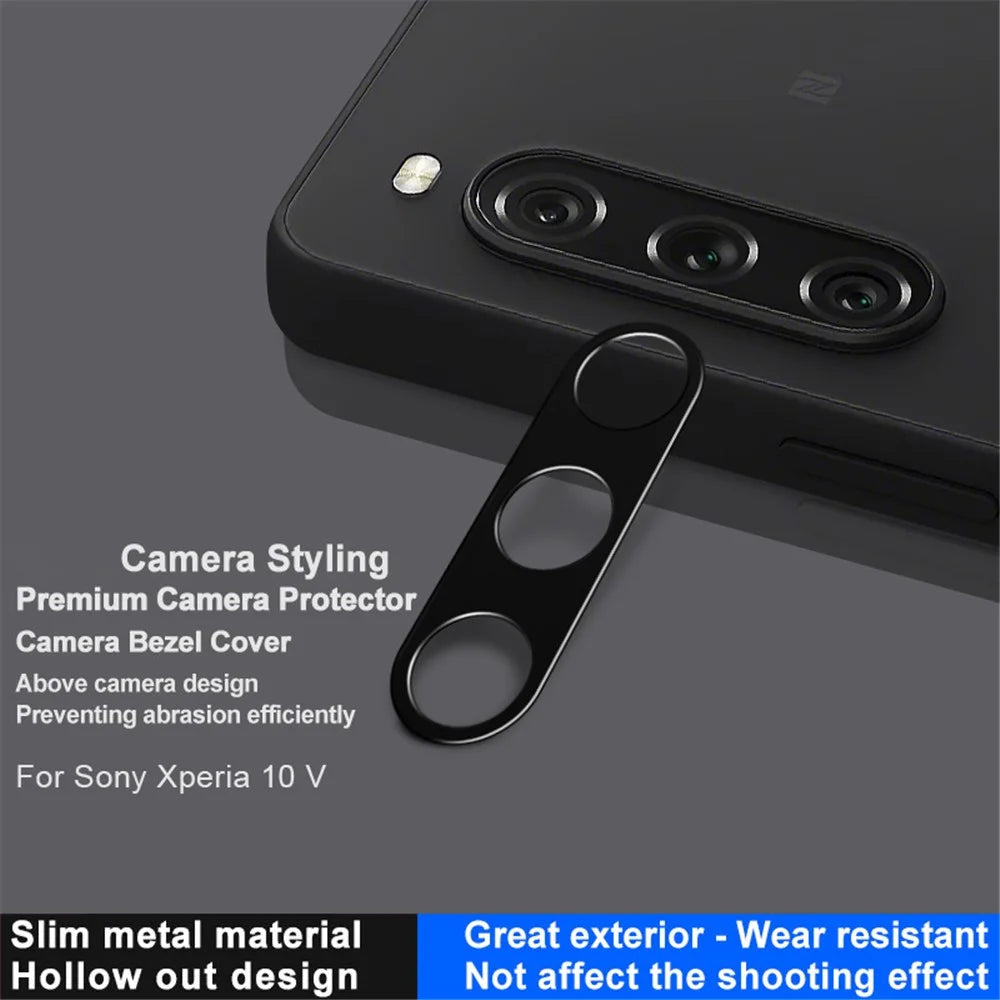 IMAK For Sony Xperia 10 V Metal Camera Lens Protector Anti-scratch Phone Rear Lens Bezel Protective Cover - 2
