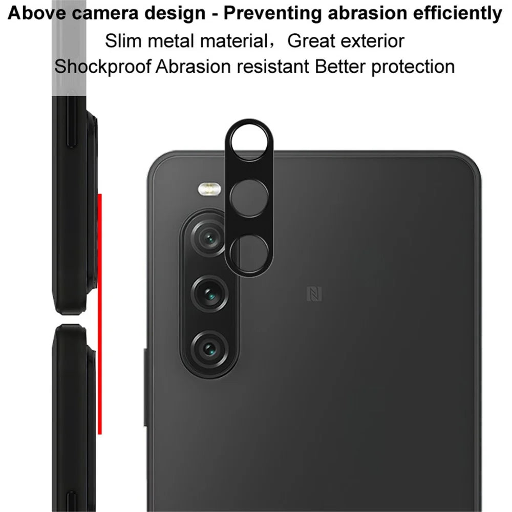 IMAK For Sony Xperia 10 V Metal Camera Lens Protector Anti-scratch Phone Rear Lens Bezel Protective Cover - 6