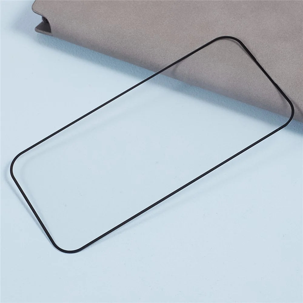 D Pro For iPhone 15 Silk Printing Screen Protector HD Tempered Glass 9H Hardness Film - 4