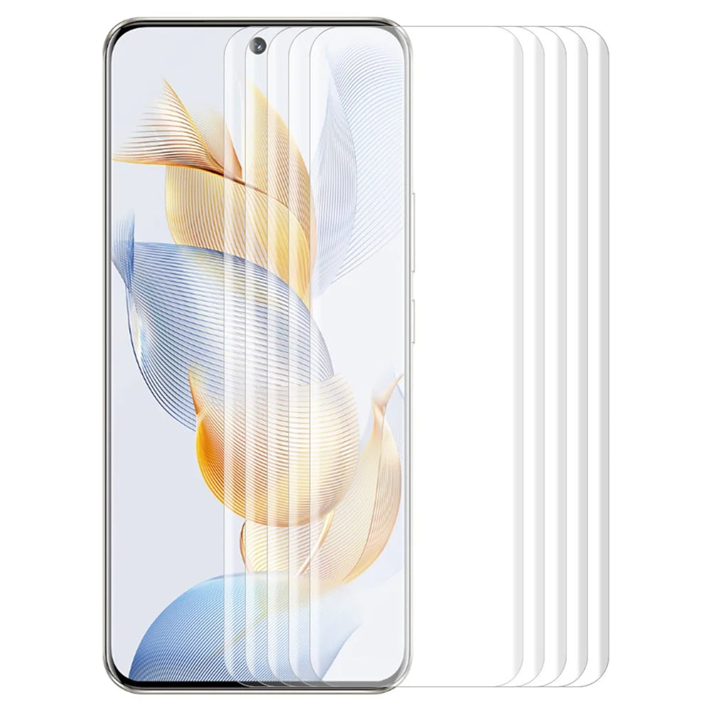 ENKAY HAT PRINCE 5Pcs  /  Pack For Honor 90 Pro Anti-scratch 3D Curved Full Cover Screen Protector Hot Bending HD Clear PET Screen Film - 1
