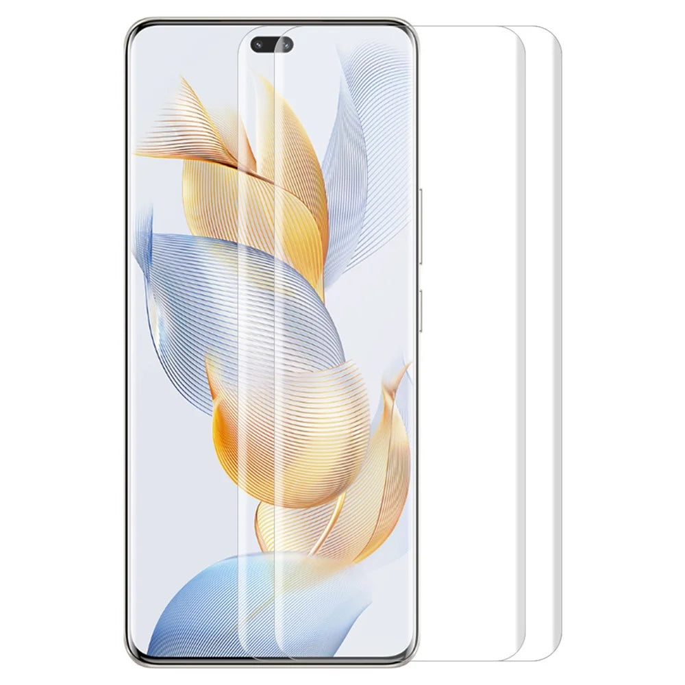 ENKAY HAT PRINCE 2Pcs  /  Pack For Honor 90 Pro 3D Curved Full Covering Screen Protector Hot Bending HD Clear PET Anti-scratch Screen Film - 1