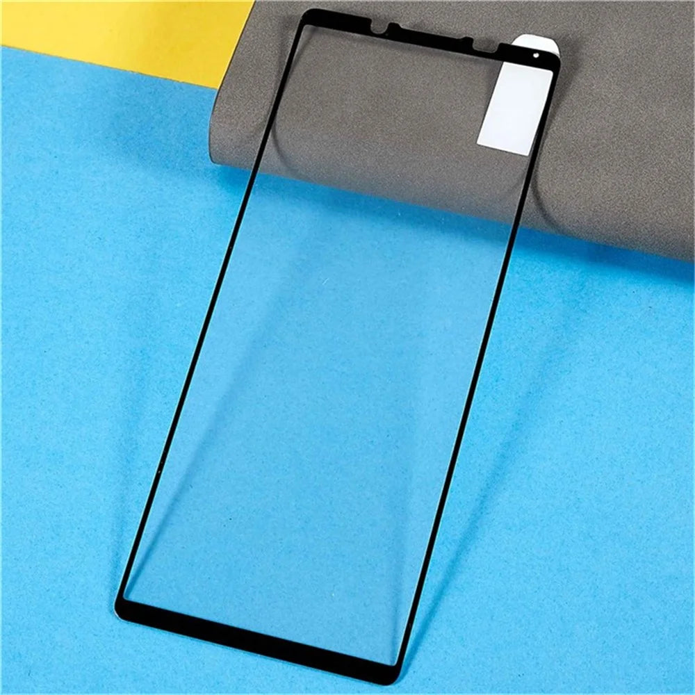 For Sony Xperia 5 V Full Coverage Tempered Glass Film Full Glue Black Edge Silk Printing Clear Screen Protector - 2
