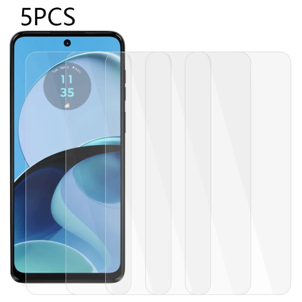 5Pcs For Motorola Moto G14 4G 0.3mm 2.5D Anti-explosion Film Clear Tempered Glass Phone Screen Protector - 1