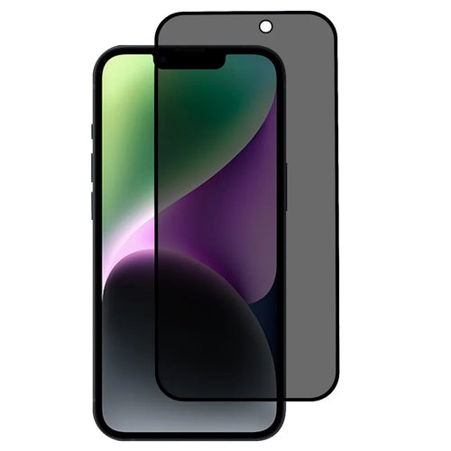 For iPhone 15 Privacy Tempered Glass Film Full Cover 180-degree Anti-spy Matte Screen Protector with Anti-dust Net - 1