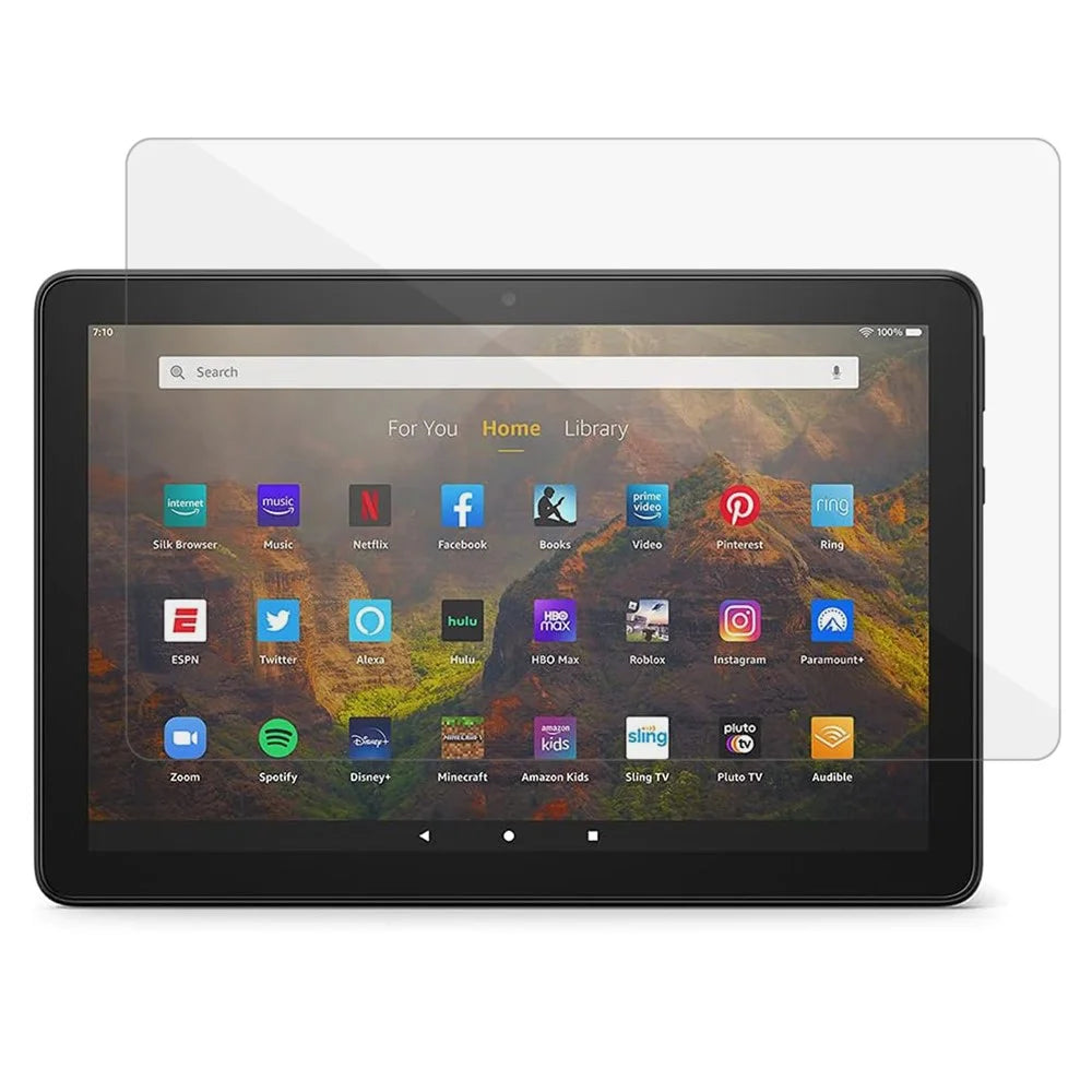 Screen Protector for Amazon Fire HD 10 (2023) , Full Coverage Straight Edge Tempered Glass Tablet Screen Film - 1