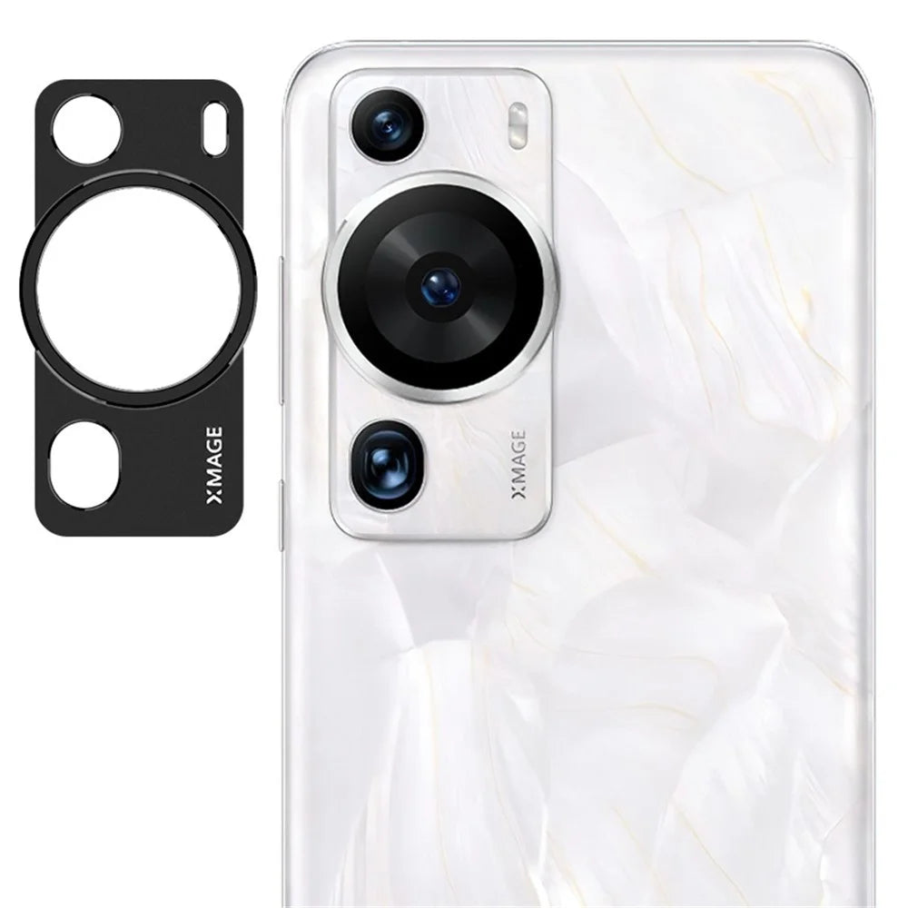 IMAK For Huawei P60 Pro Phone Camera Lens Protector Rear Lens Metal Bezel Back Cover - 1