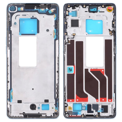 For Oppo Reno6 Pro 5G Phone Middle Plate Frame Repair Part (A-Side) (without Logo) - Blue - 1