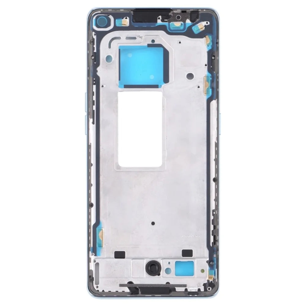 For Oppo Reno6 Pro 5G Phone Middle Plate Frame Repair Part (A-Side) (without Logo) - Blue - 2