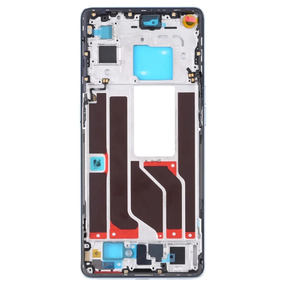 For Oppo Reno6 Pro 5G Phone Middle Plate Frame Repair Part (A-Side) (without Logo) - Blue - 3