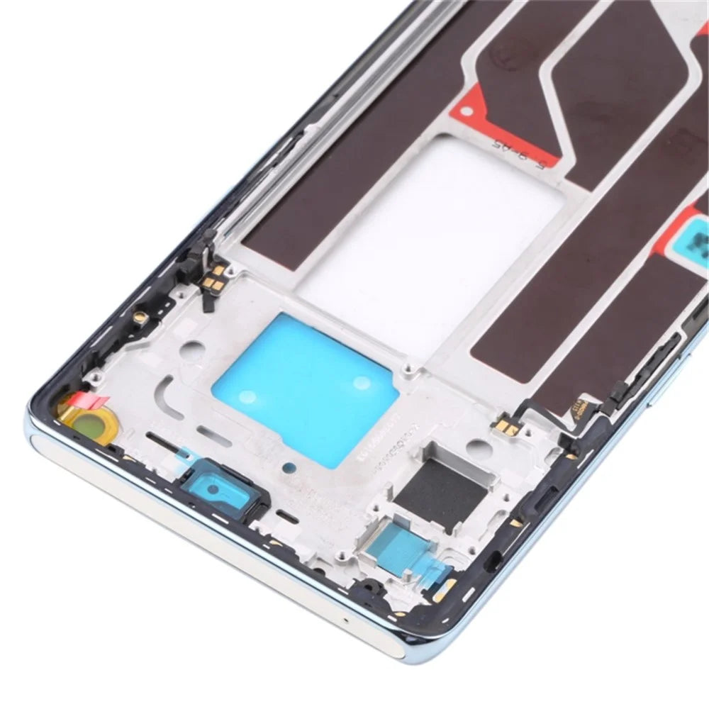 For Oppo Reno6 Pro 5G Phone Middle Plate Frame Repair Part (A-Side) (without Logo) - Blue - 4